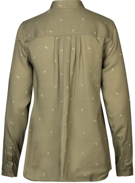 Abigail L/S Shirt Women Dust Green/Flying Ducks, view: 1