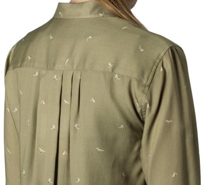 Abigail L/S Shirt Women Dust Green/Flying Ducks, view: 4