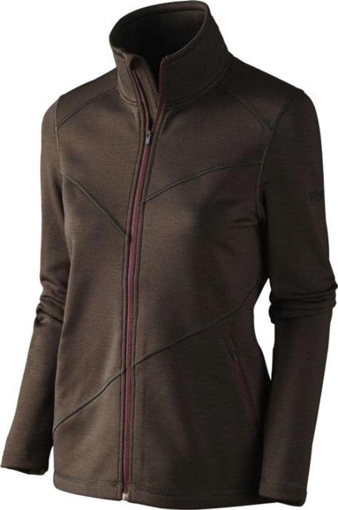 Disa Lady Full Zip Fleece Brown Melange, view: 0