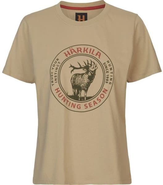 Stag Badge S S T-Shirt Women Sand, view: 0