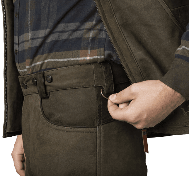 Pro Hunter Leather Trousers Willow Green, view: 3