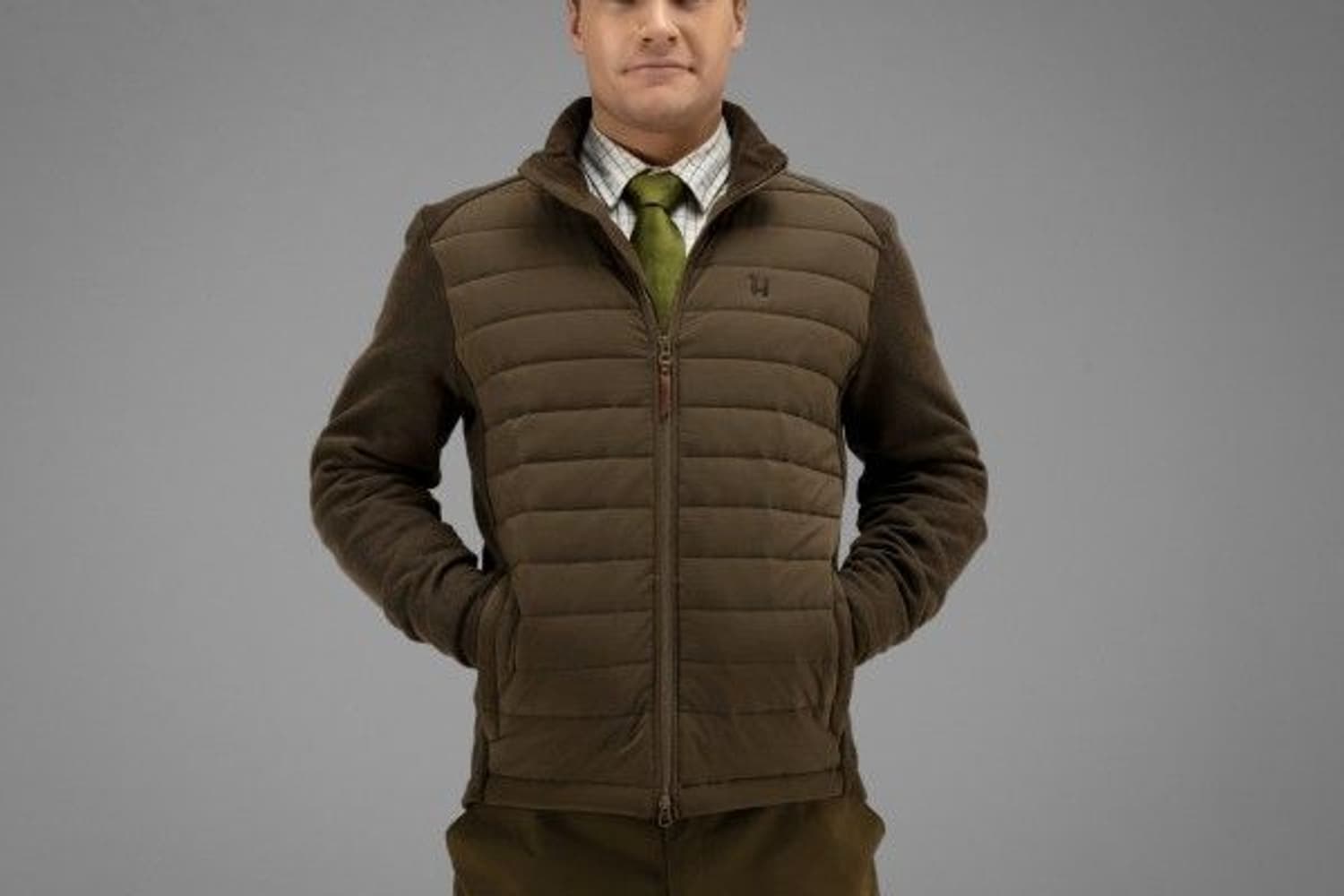 Retrieve Insulated Cardigangenser Dark Warm Olive, view: 2