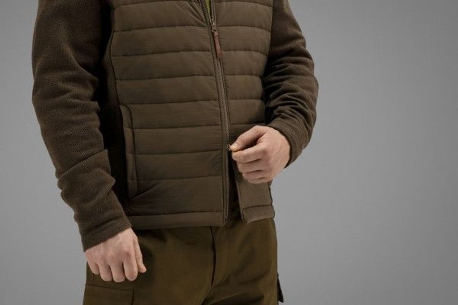 Retrieve Insulated Cardigangenser Dark Warm Olive, view: 3