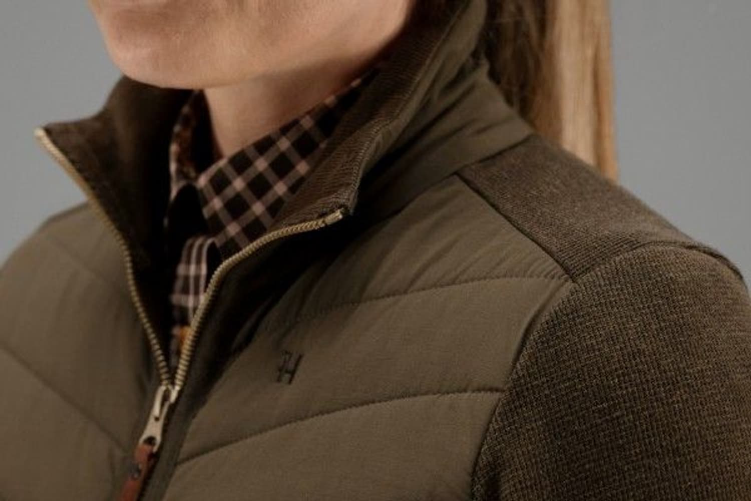 Retrieve Insulated Lady Cardigantröja Dark Warm Olive, view: 2