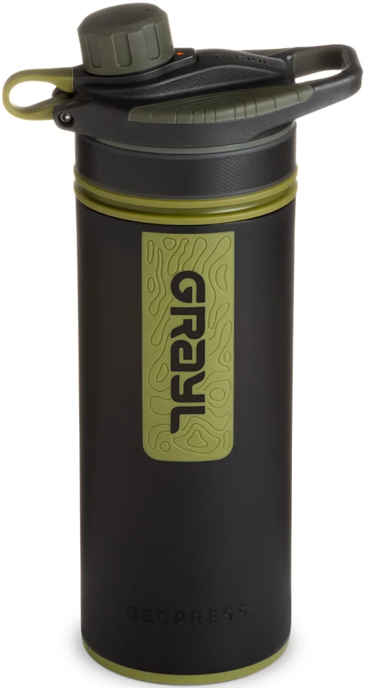 GeoPress Purifier Bottle Camo Black, view: 0