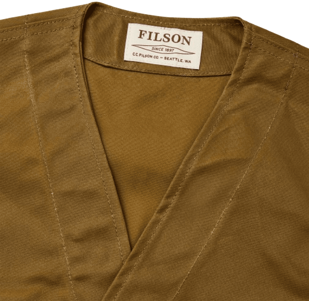 M's Oil Tin Cloth Vest Dark Tan, view: 2