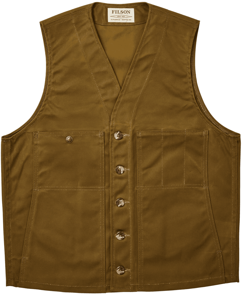 M's Oil Tin Cloth Vest Dark Tan, view: 0