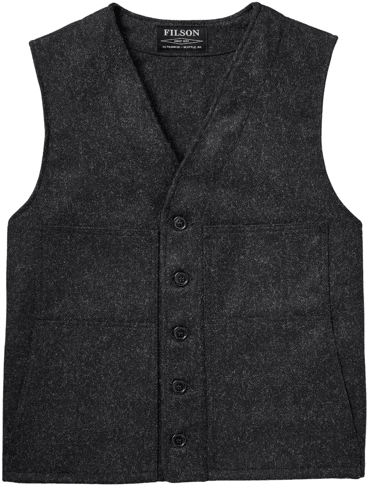 M's Mackinaw Wool Vest Charcoal, view: 0
