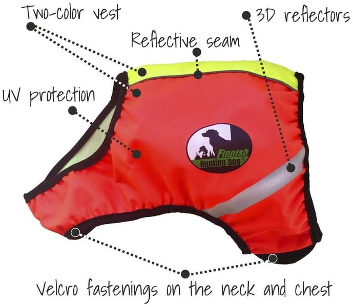 FinNero Signalvest UKKO Rød/Gul S, view: 2