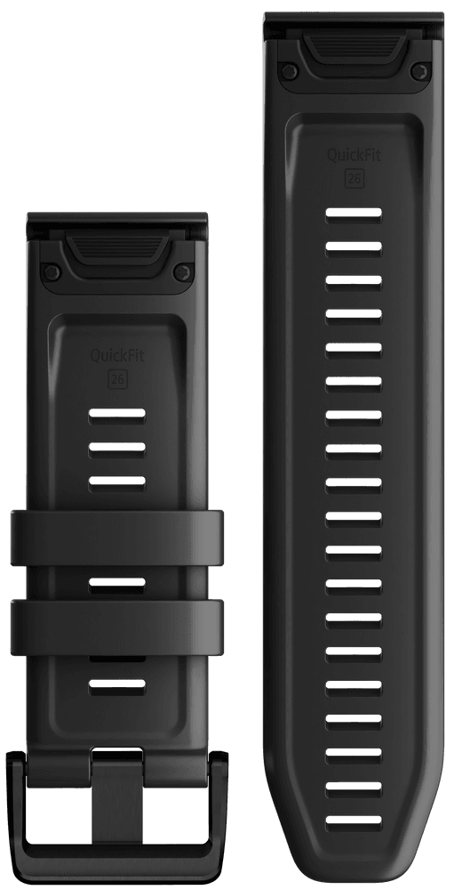 QuickFit 26 mm Black Silicone Band, view: 1