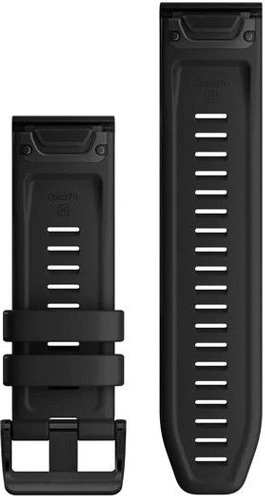 6X QuickFit 26mm Watch Band Black Silicone, view: 1