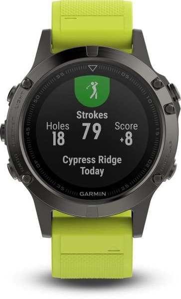 Fenix 5 Skifergrå med gult armbånd, view: 1