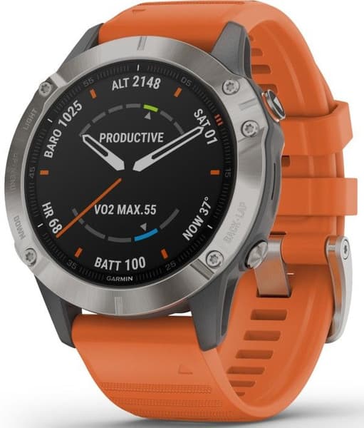 Fenix 6 Sapphire Titan with Orange Band, view: 0