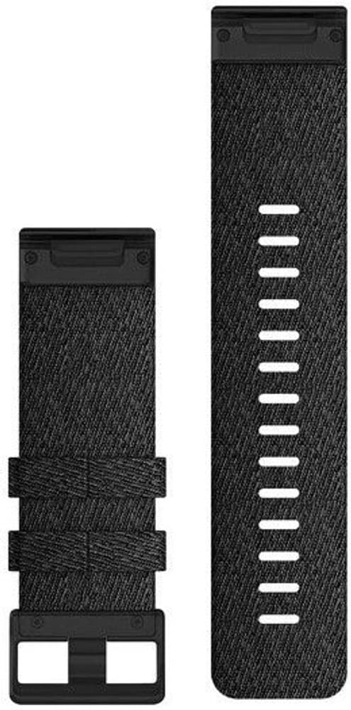 6X QuickFit 26mm Watch Band Heathered Black Nylon, view: 1