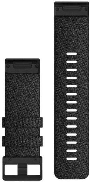 6X QuickFit 26mm Watch Band Heathered Black Nylon, view: 1