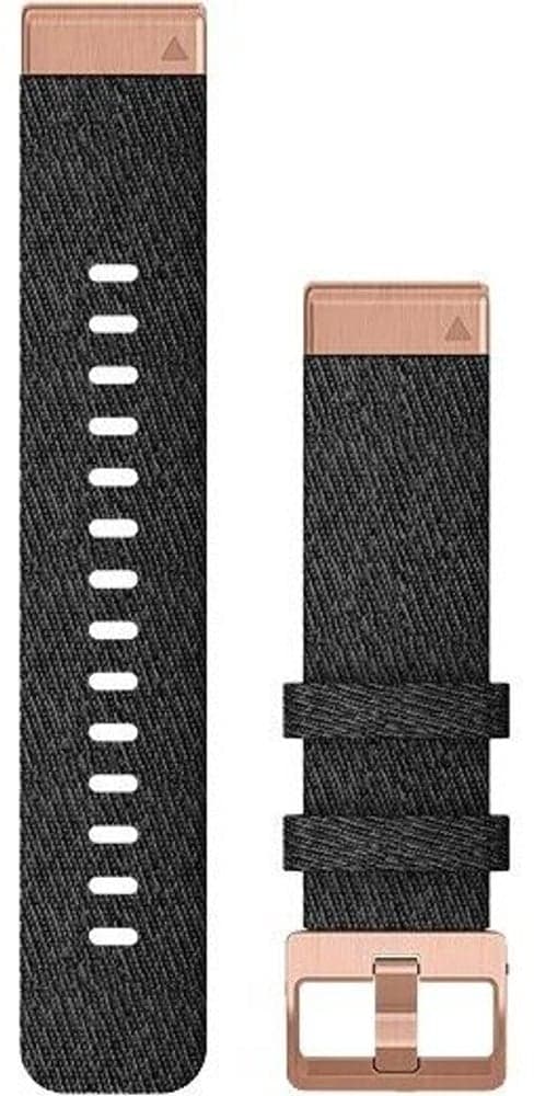 QuickFit 20 mm Watch Band Hthr Black Nylon with Rose Gold, view: 0