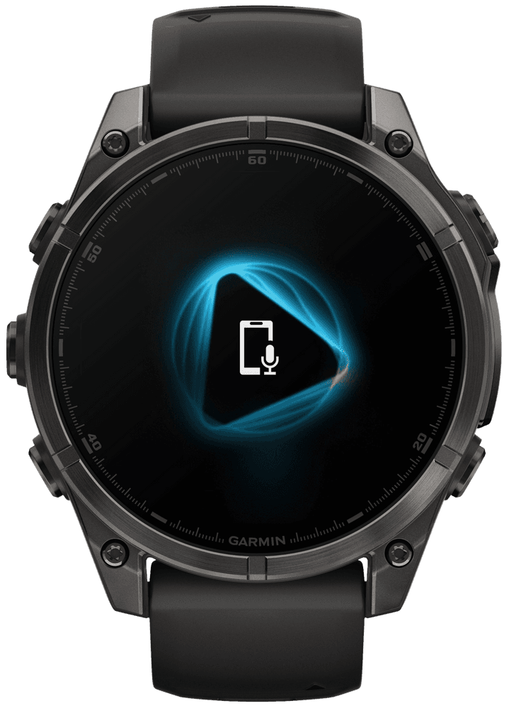 Fenix 8 47mm AMOLED Sapphire Carbon Gray DLC Titanium with Black Pebble Gray Silicone, view: 2
