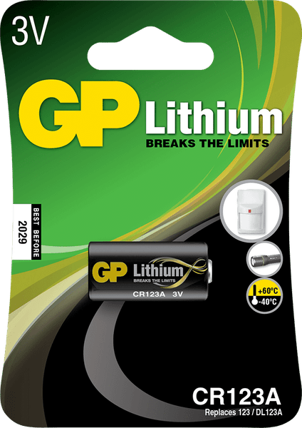 GP Lithium CR123A, 1-pack, view: 1