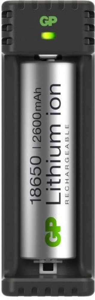 GP 1-Slot Li-Ion Charger + 1X18650, view: 1