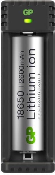 GP 1-Slot Li-Ion Charger + 1X18650, view: 1