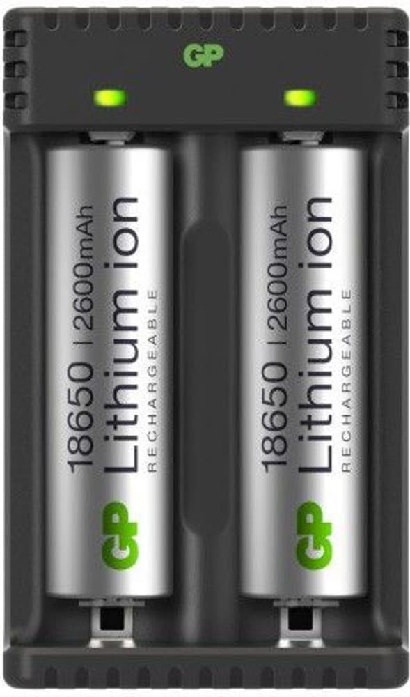 GP 2-Slot Li-Ion Charger + 2X18650, view: 0