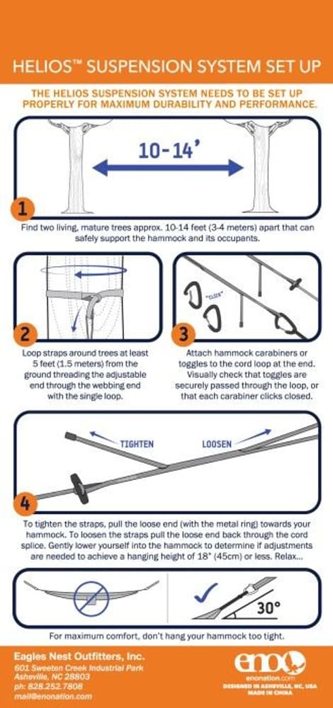 Eno Helios XL Ultralight Suspension System Grey, view: 3