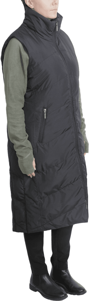 W's Stockholm Long Vest Black, view: 2