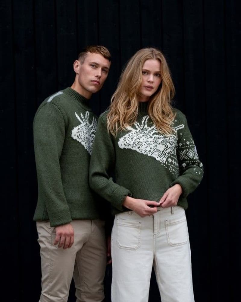 Snøhetta Unisex Sweater Green/Offwhite/Lightcharcoal, view: 1