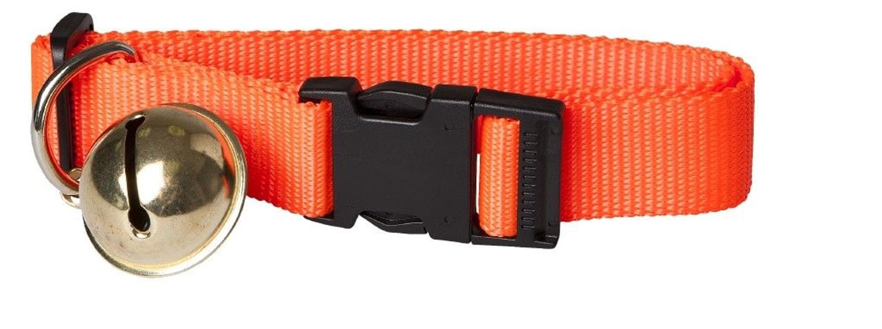 Hundehalsbånd i Webbing 35-60 cm Oransje med Klokke, view: 0