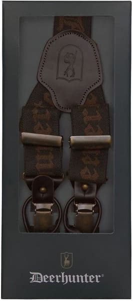 Combi Braces, Buttons And Clips Walnut 130 cm, view: 1