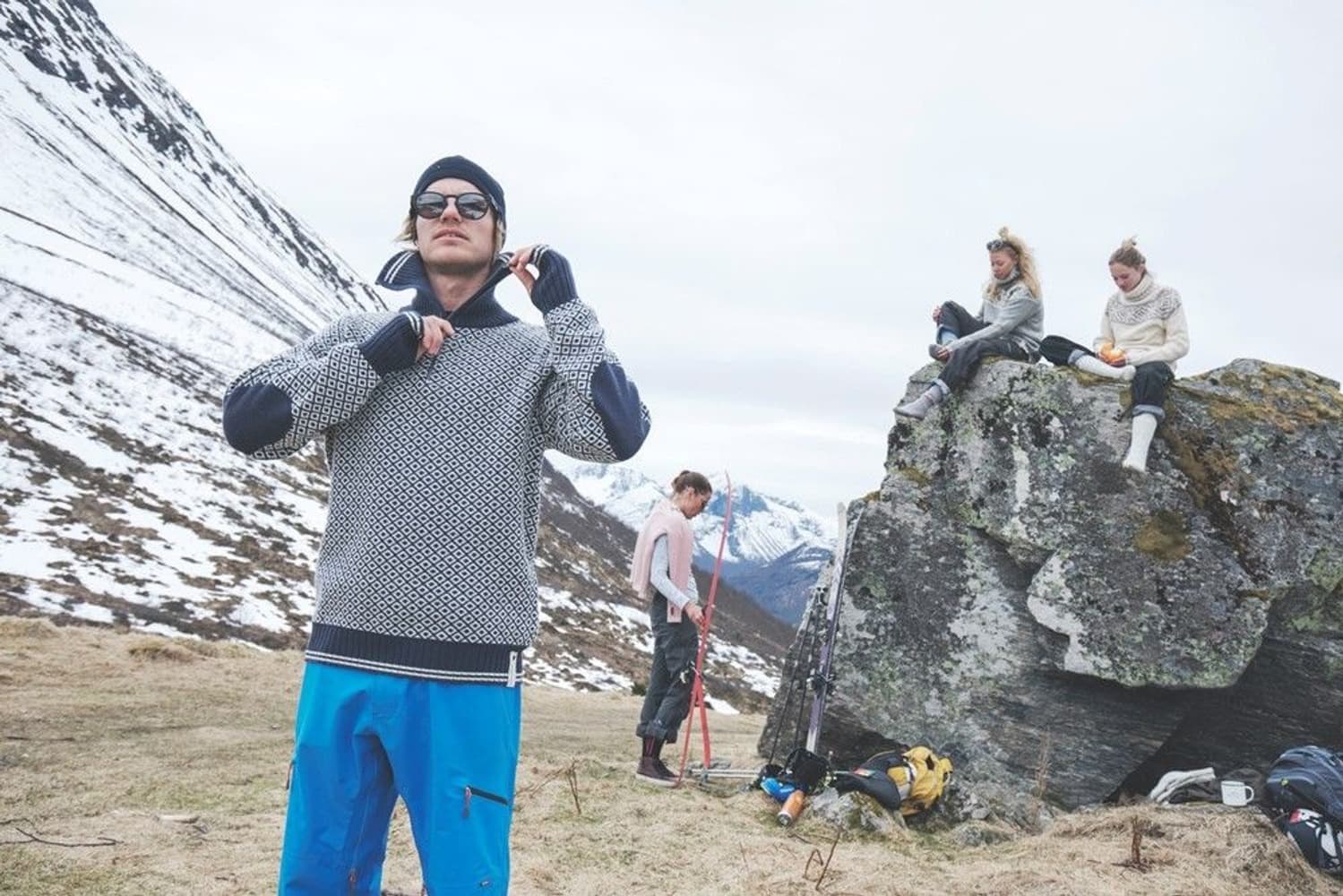 Slogen Zip Neck UX Night/Offwhite, view: 1