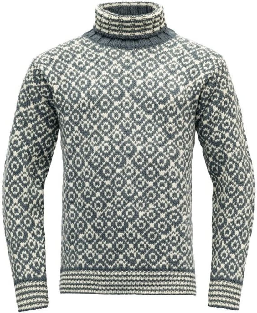 Svalbard Sweater High Neck Turbulence/Offwhite, view: 0