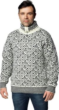 Svalbard Sweater Zip Neck Off White/Anthracite - view: 3
