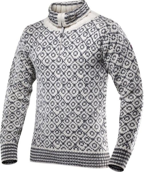 Svalbard Sweater Zip Neck Off White/Anthracite, view: 1