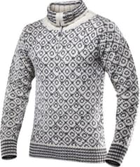 Svalbard Sweater Zip Neck Off White/Anthracite - view: 1