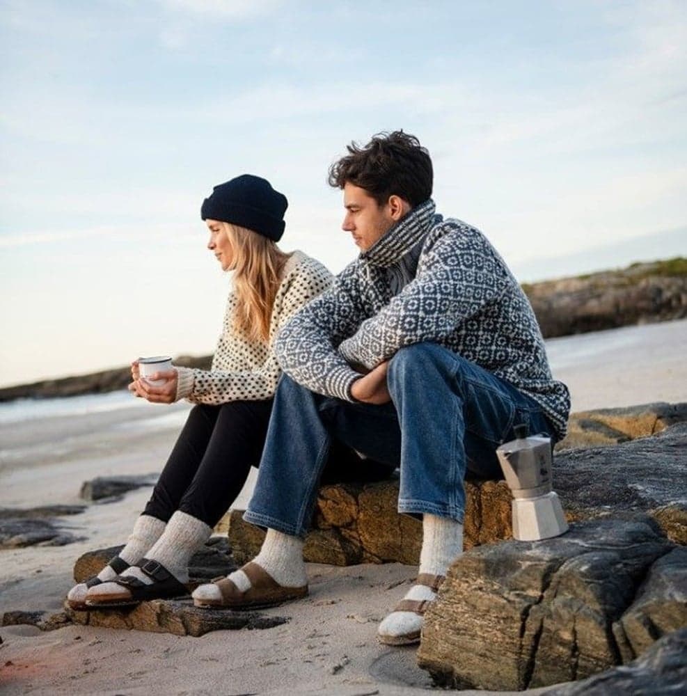 Svalbard Sweater High Neck Off White/Anth., view: 4