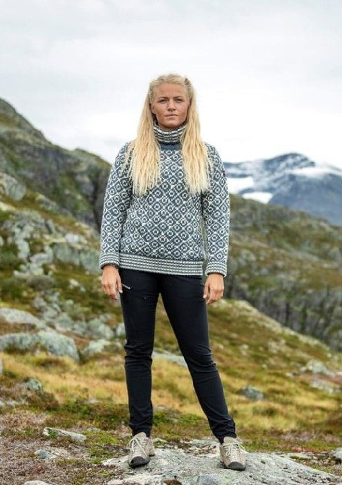 Svalbard Sweater High Neck Off White/Anth., view: 3