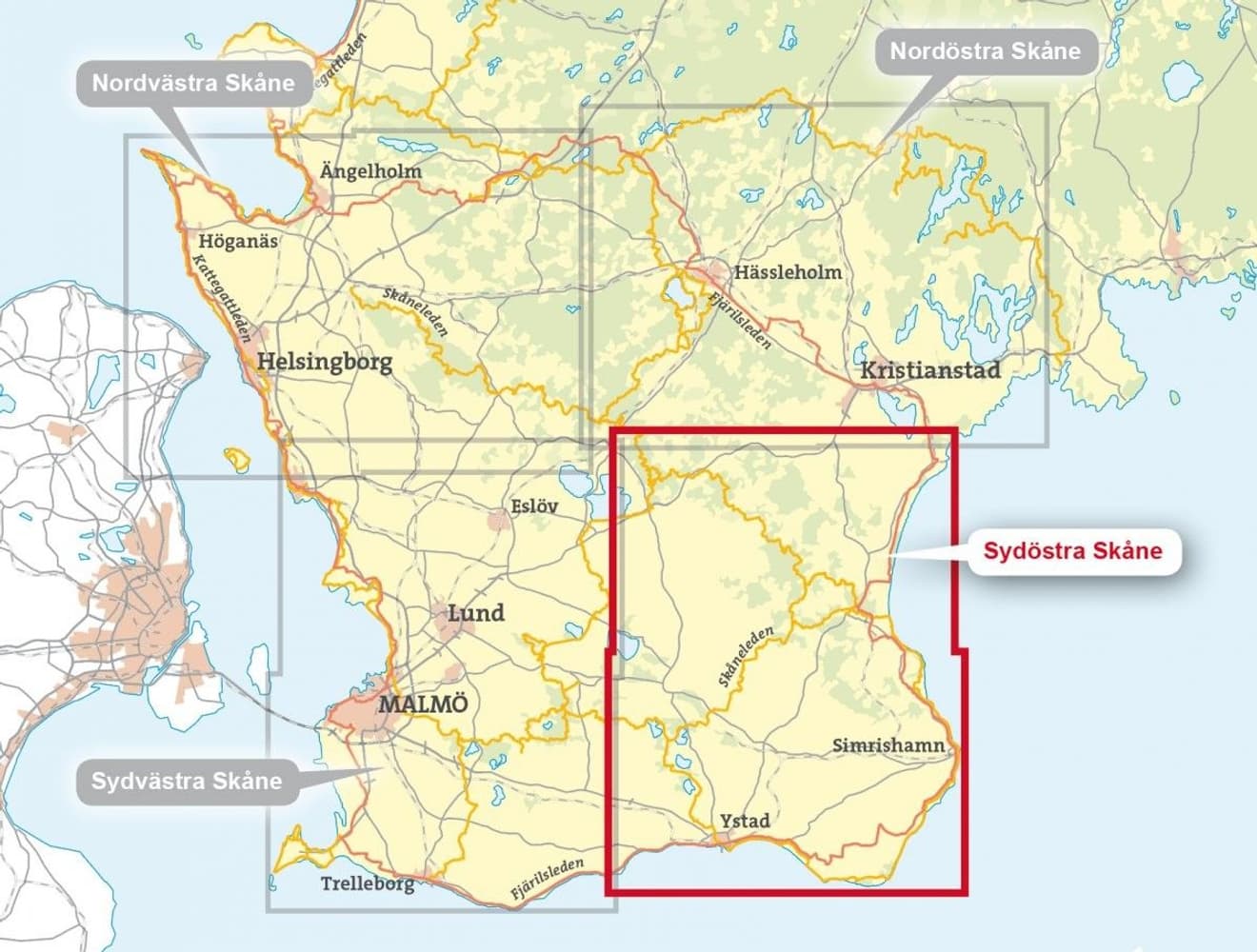 Sydöstra Skåne 1:50 000, view: 2