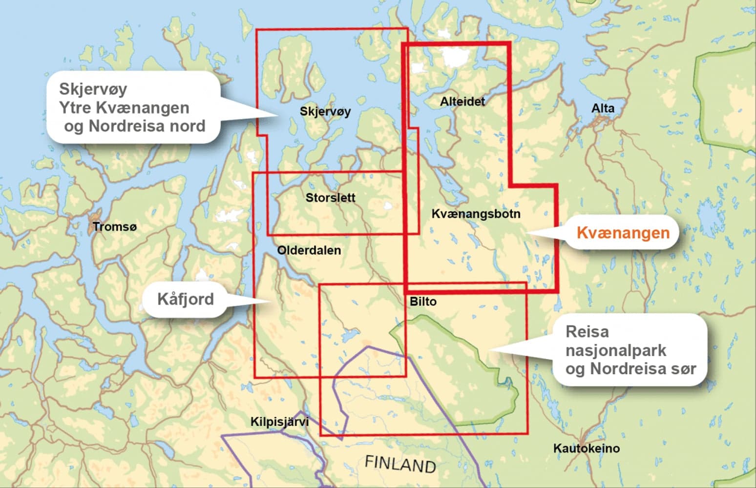 Turkart Kvænangen 1:50 000, view: 1