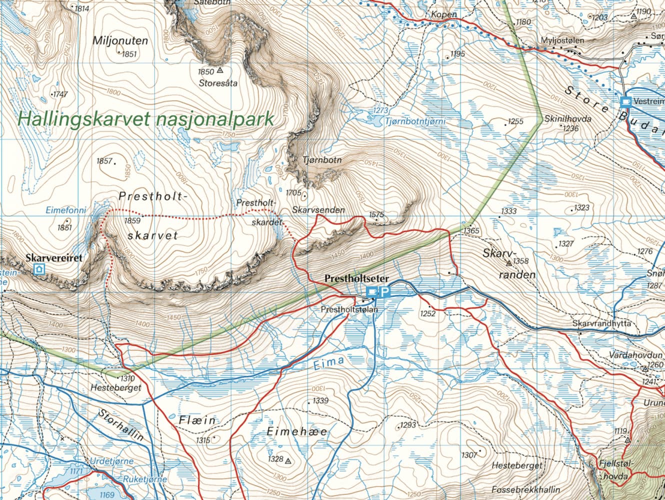 Turkart Geilo og Gol 1:50 000, view: 1