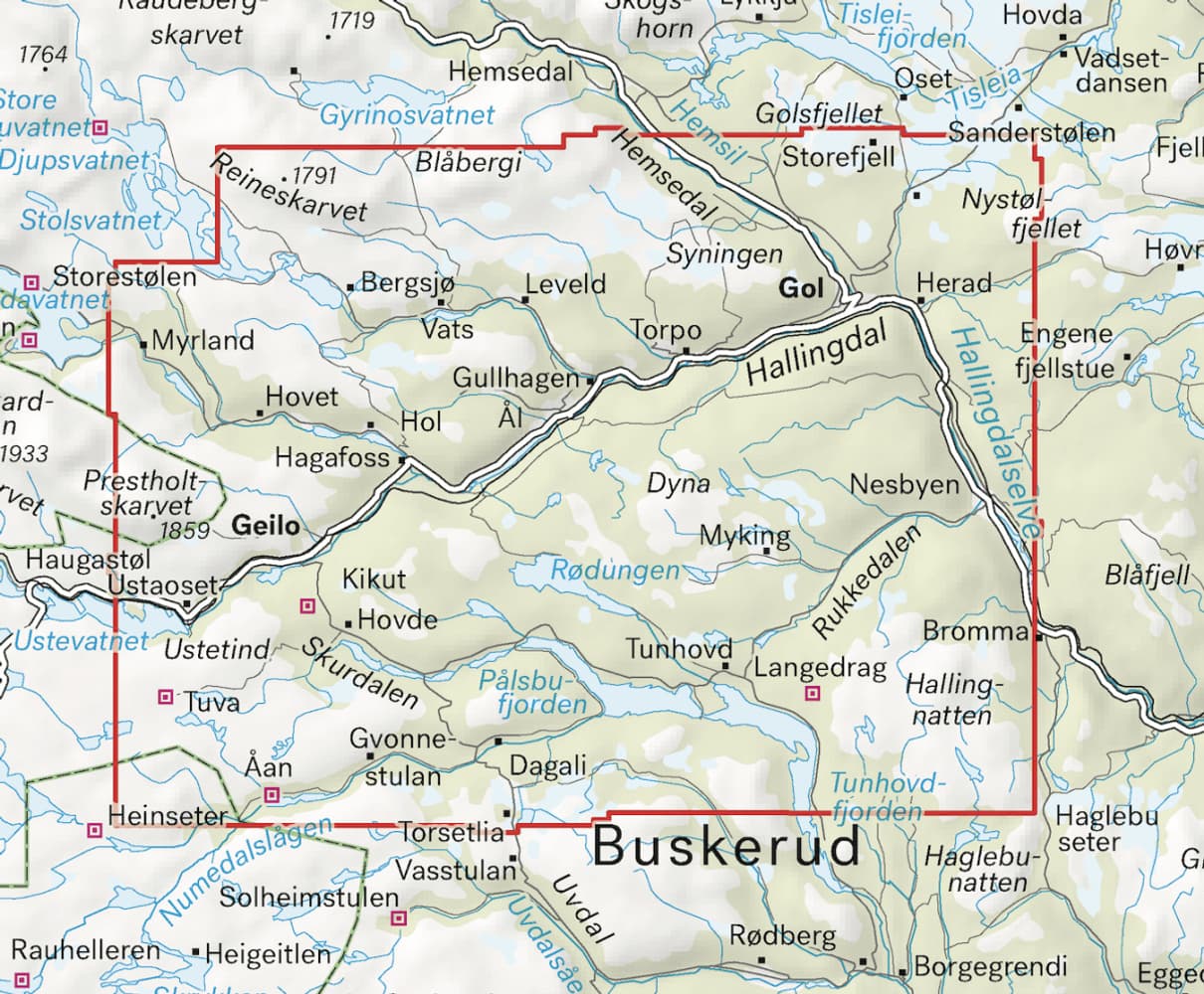 Turkart Geilo og Gol 1:50 000, view: 2