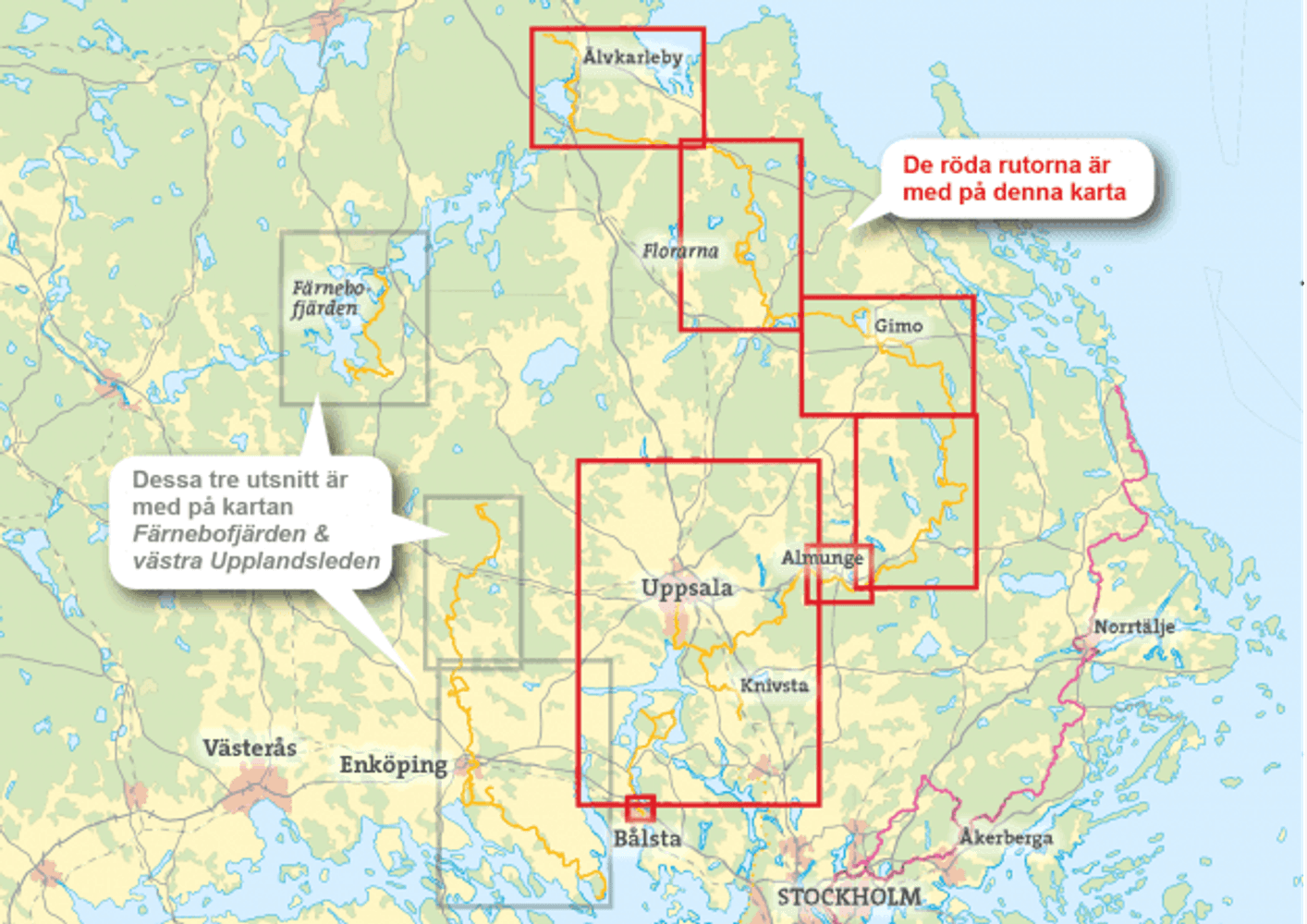 Uppsala & Upplandsleden 1:50 000, view: 1