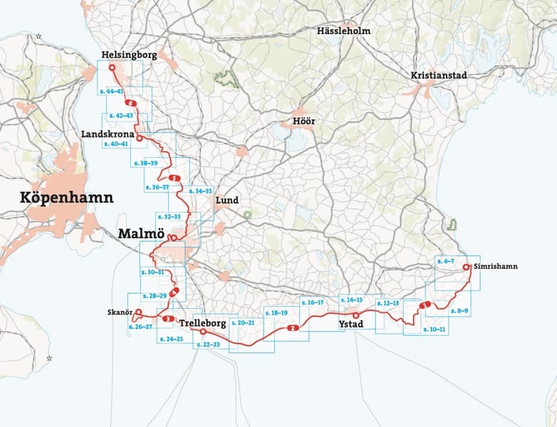 Cykelatlas Sydkustleden 1:50 000, view: 2