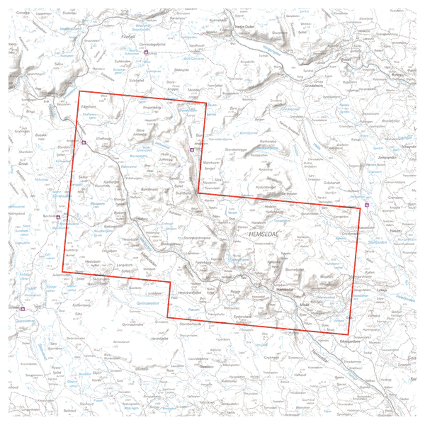 Høyfjellskart Hemsedal 1:25 000, view: 1