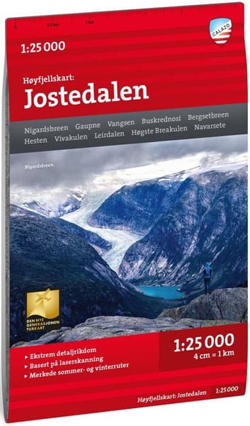 Høyfjellskart Jostedalen 1:25 000, view: 0
