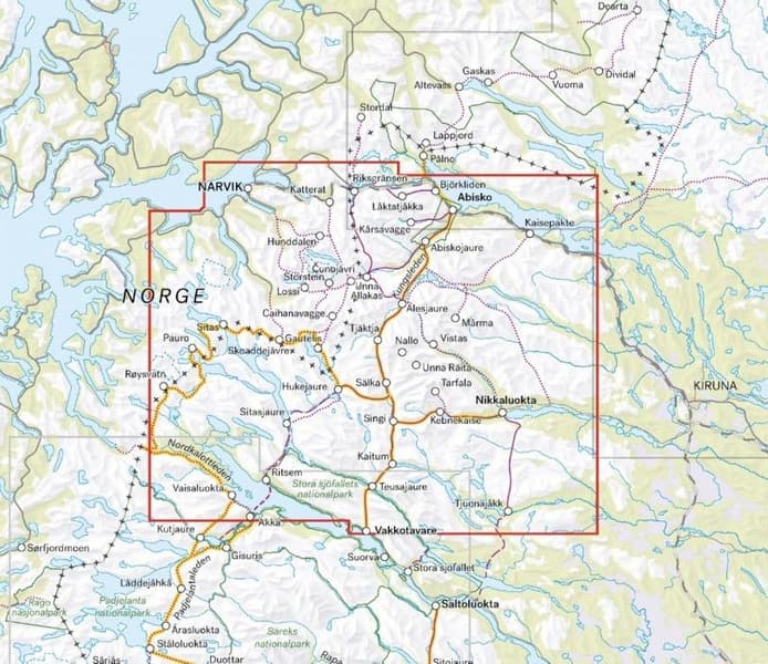 Kebnekaisefjällen & Narvik 1:100000, view: 1