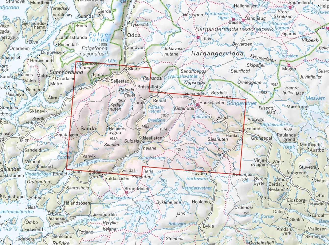 Turkart Røldal och Haukeli 1:50 000, view: 1