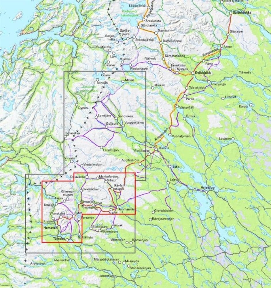 fjellkart Ammarnäs – Hemavan 1:50 000, view: 1