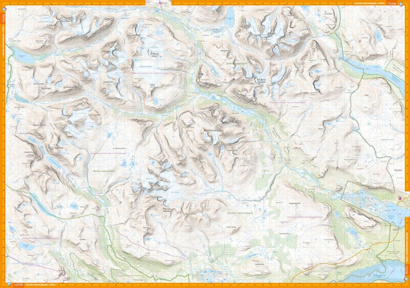 fjellkart Sareks nationalpark 1:50 000, view: 1