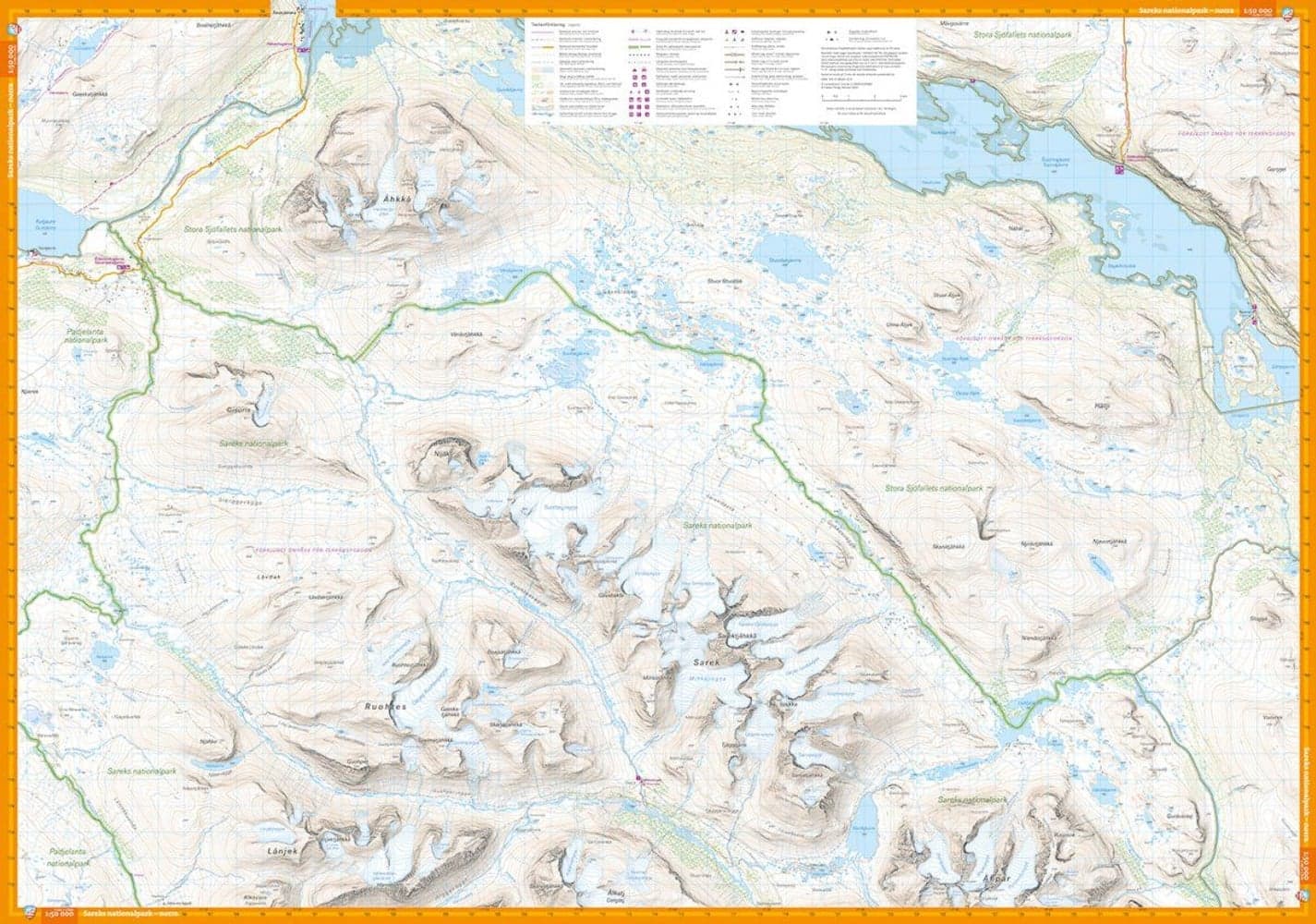 fjellkart Sareks nationalpark 1:50 000, view: 2